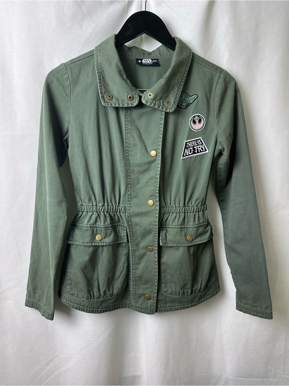 Star Wars Olive Green Girls' Utility Jacket with Patches